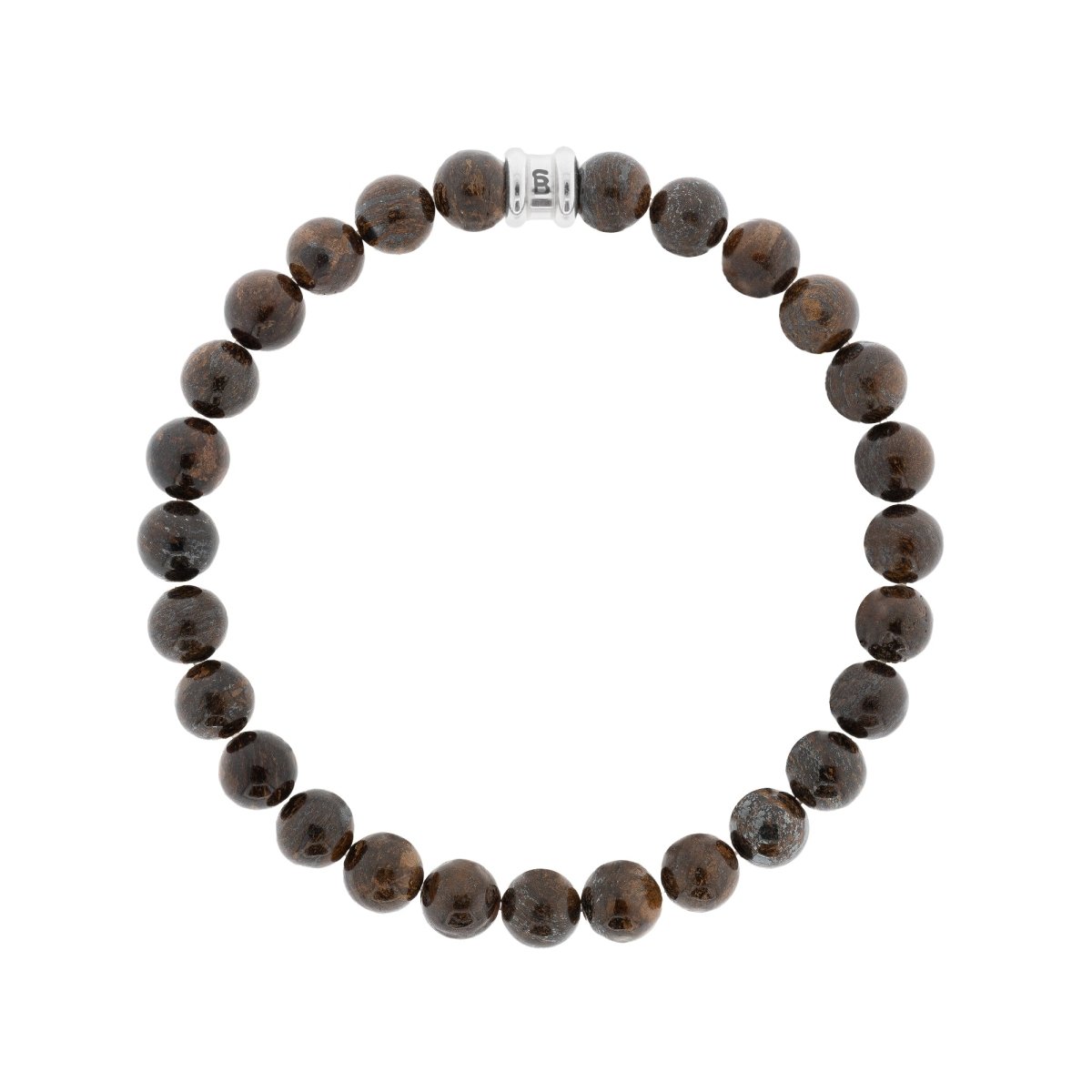 8mm bronzite beaded bracelet for men