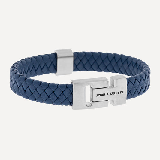 Harrison Nappa Leather Bracelet Blue