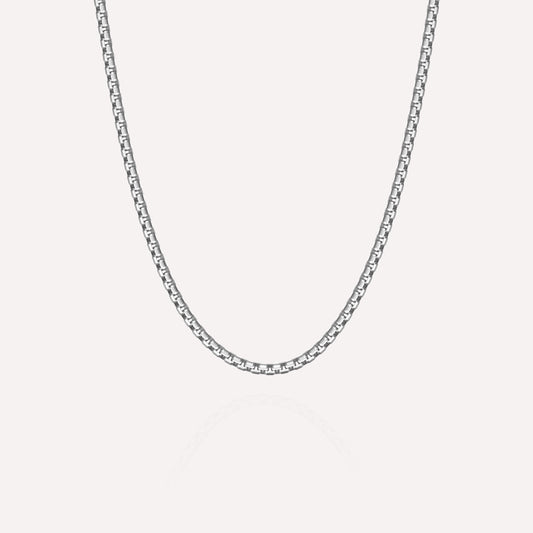 Boxed Chain Necklace Silver Adjustable 50-60cm/20-24'