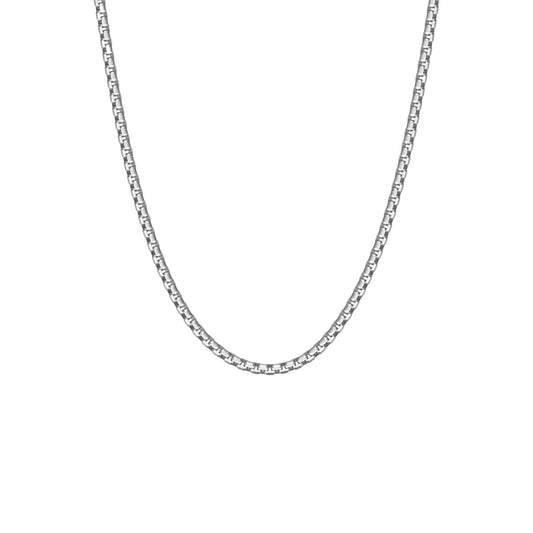 Boxed Chain Necklace Silver Adjustable 50 - 60cm/20 - 24' - STEEL & BARNETT