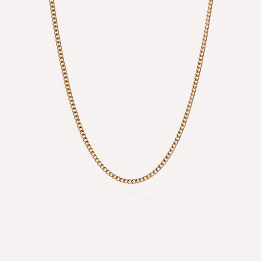 Minimal Chain Necklace 18K Gold Adjustable 50-60cm/20-24'