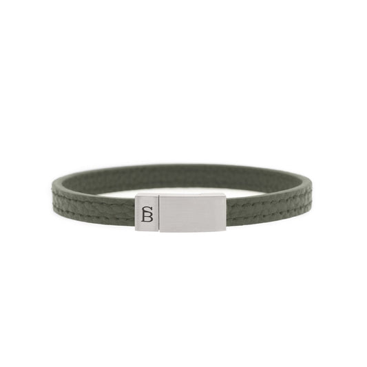 Grady Leather Bracelet Gray - STEEL & BARNETT
