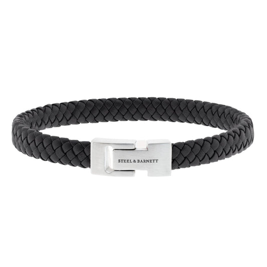 Leather Bracelet Archie Black - STEEL & BARNETT