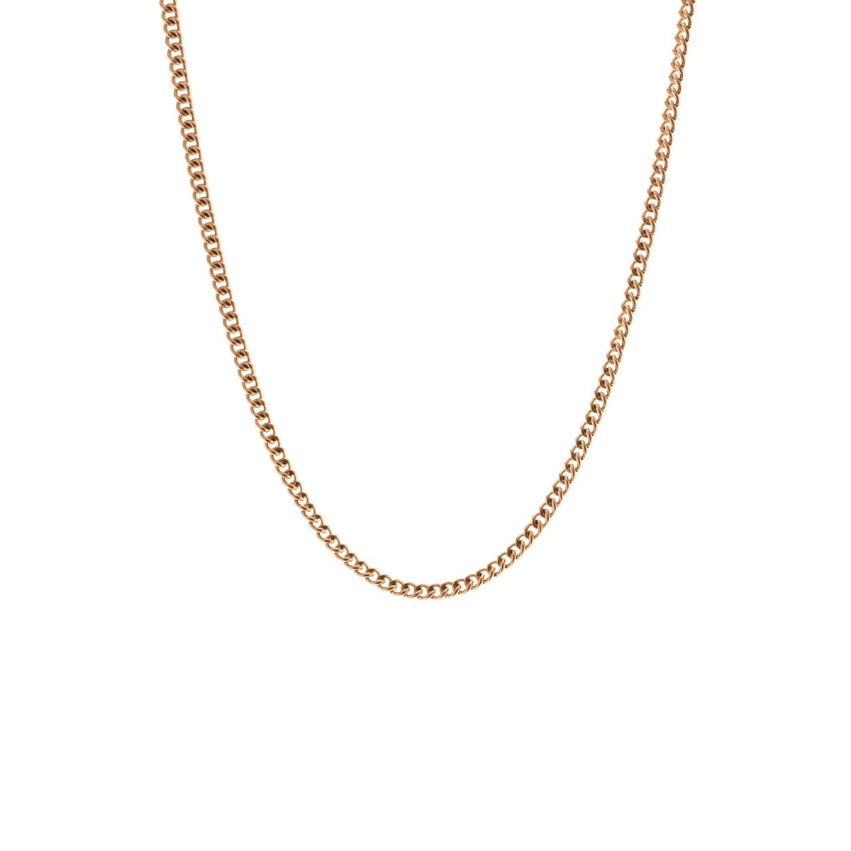 18K Plated Gold Stainless Steel Curb Chain Necklace