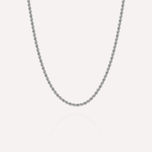 Helix Chain Necklace Silver Adjustable 50-60cm/20-24'