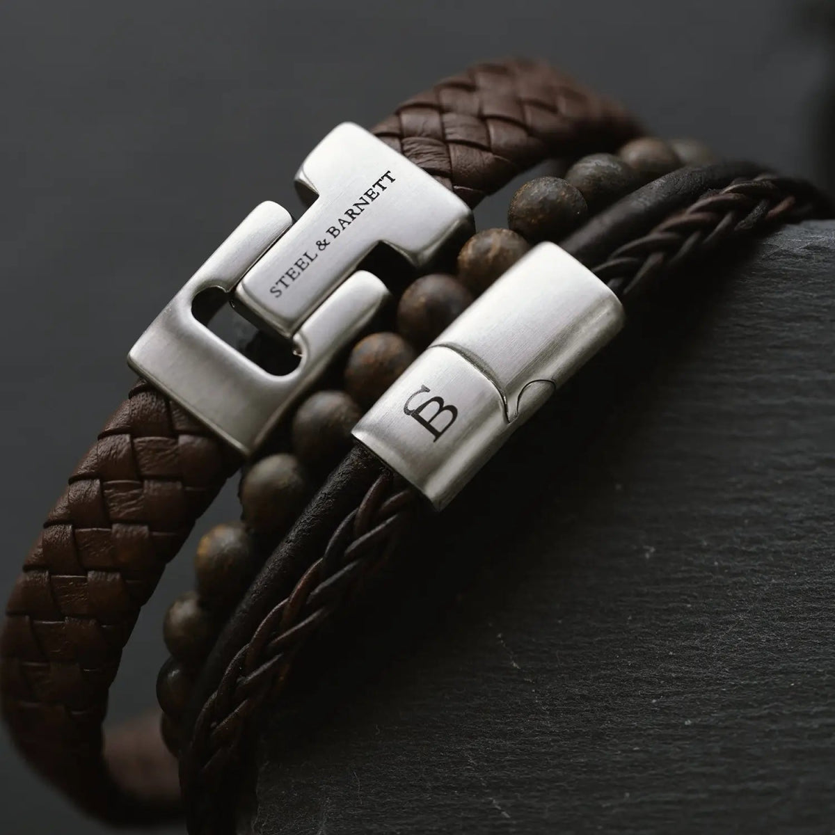 Premium Bracelet Set Brown - STEEL & BARNETT