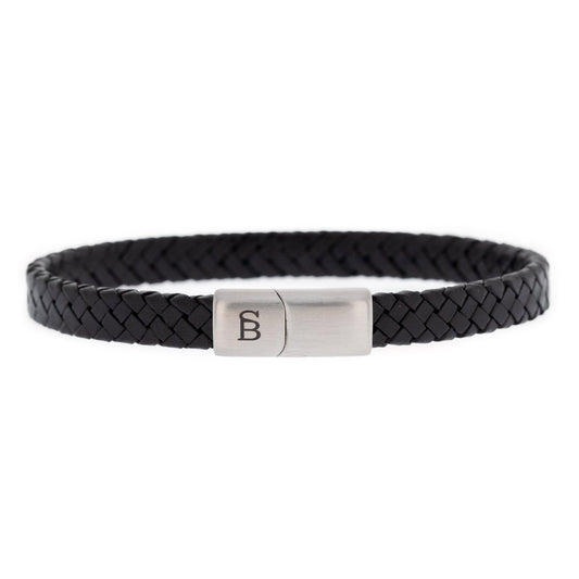 Riley Leather Bracelet Black - STEEL & BARNETT