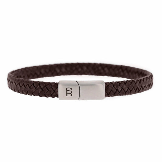 Riley Leather Bracelet Brown - STEEL & BARNETT