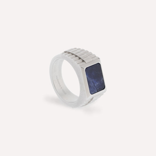 Hudson Gemstone Ring Silver/Sodalite