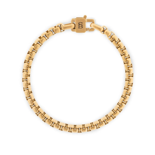 Urban Edge 5mm Box Chain Bracelet 18K Gold - STEEL & BARNETT