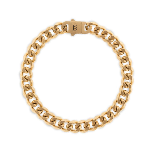 Valence Vic 8mm Chain Bracelet 18K Gold - STEEL & BARNETT