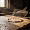 tiger eye bracelet on a wooden table
