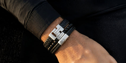 a bracelet stack worn on wrist