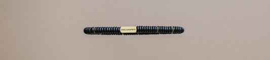 beaded gemstone bracelet with 18k plated gold clasp