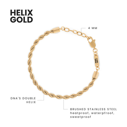 Helix 4mm Chain Bracelet 18K Gold