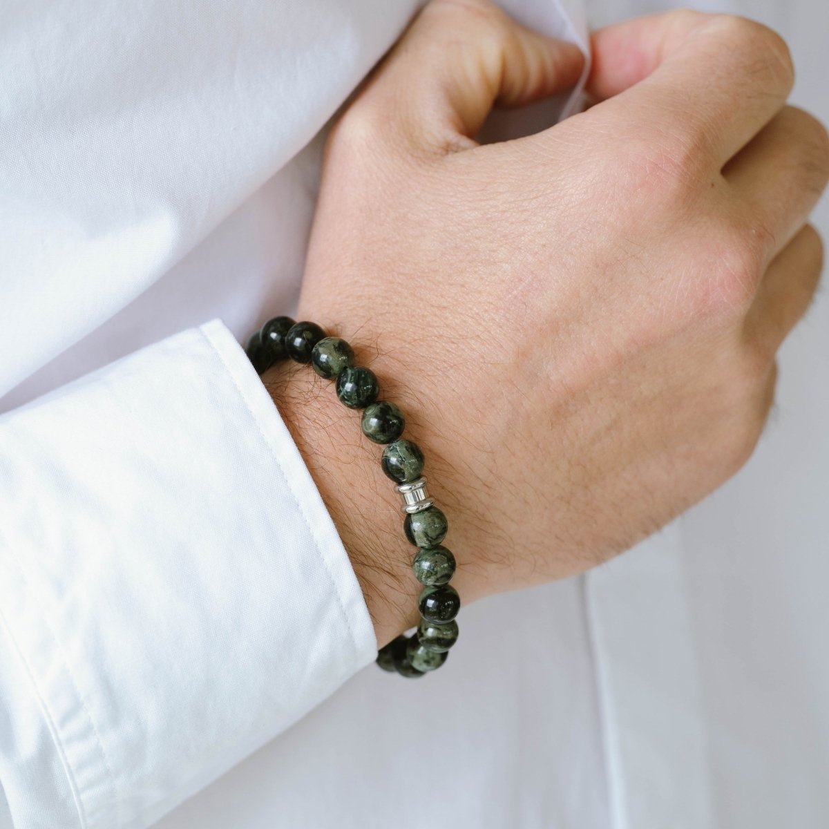 8mm kambaba beaded bracelet for men