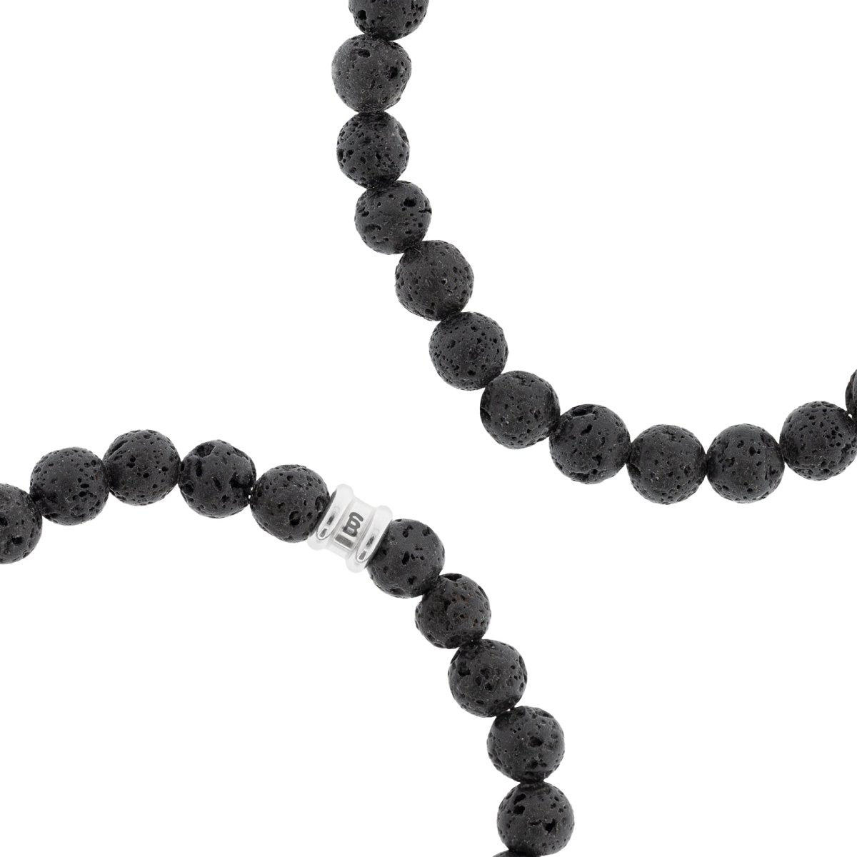black lava stone stretch bracelet