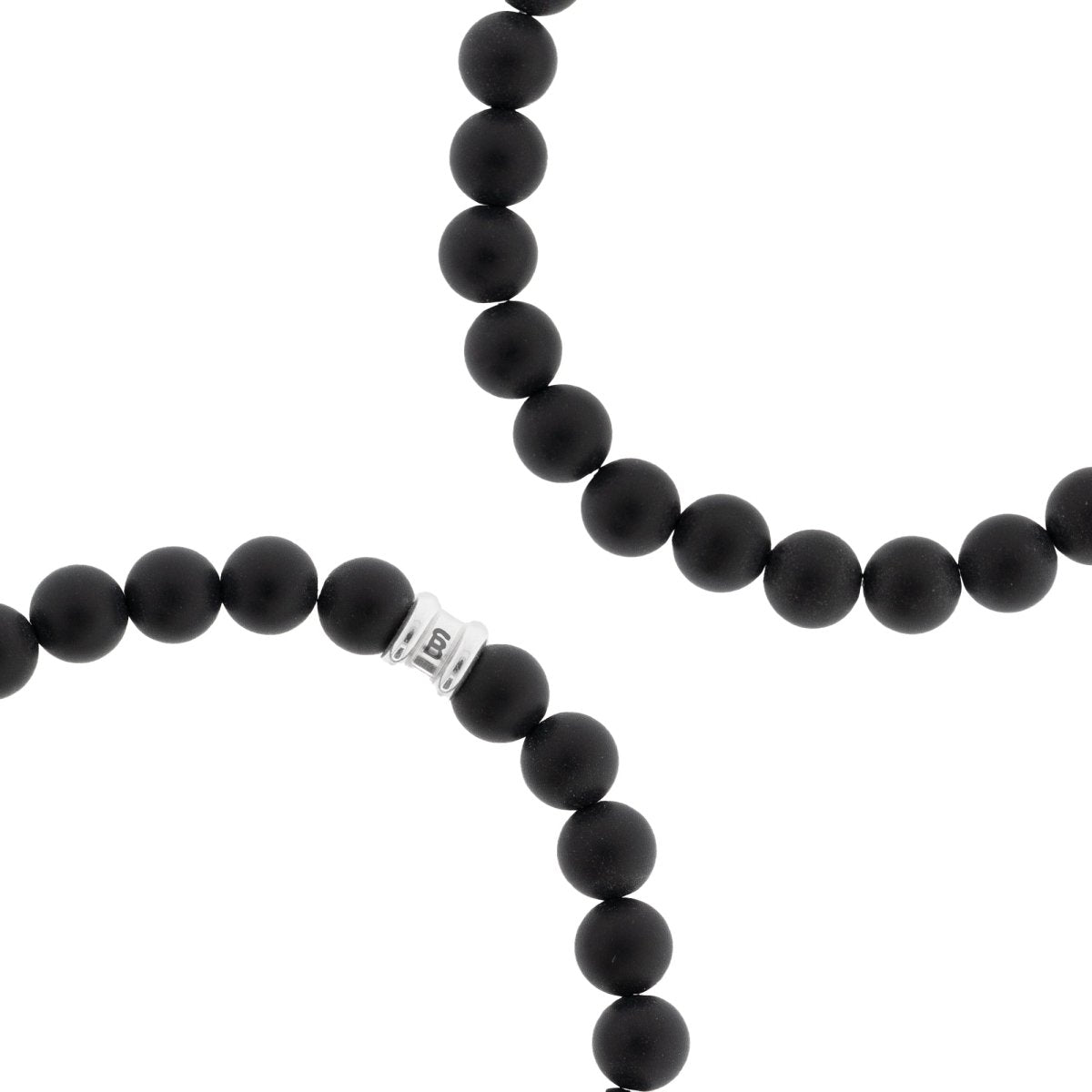 matte black onyx stone stretch bracelet