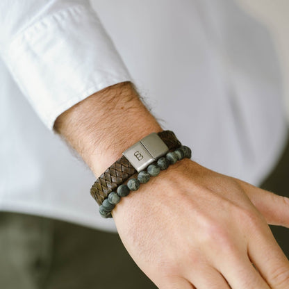 8mm Round Gemstone Bracelet Matt Kambaba - STEEL & BARNETT