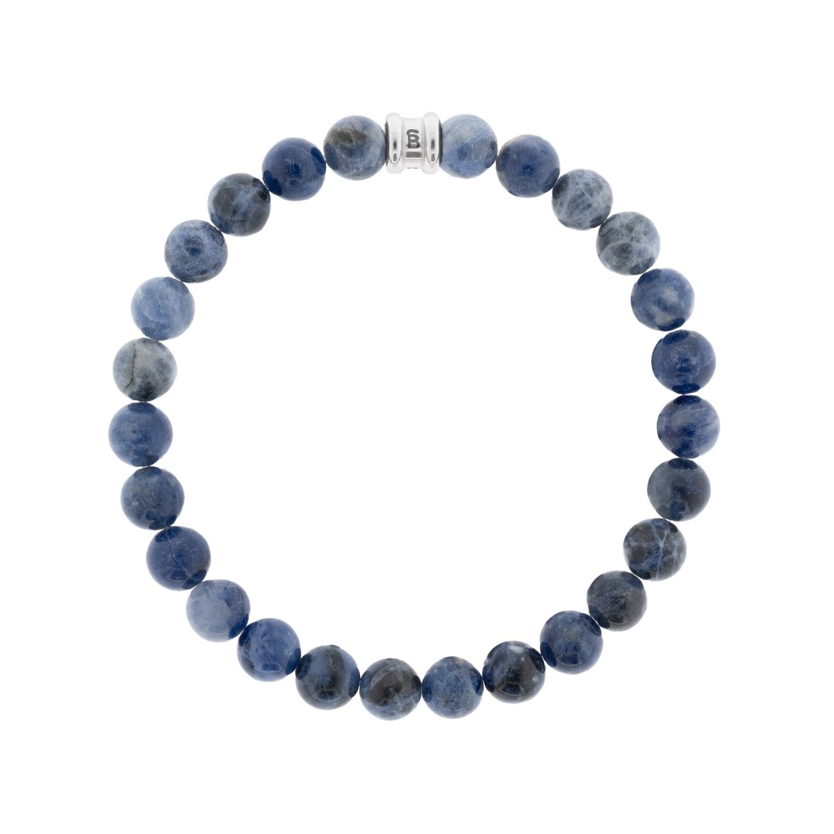 8mm Round Sodalite Gemstone Beaded Bracelet