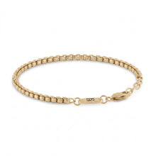 Adjustable Box Link Chain Bracelet In Plated 18K Gold