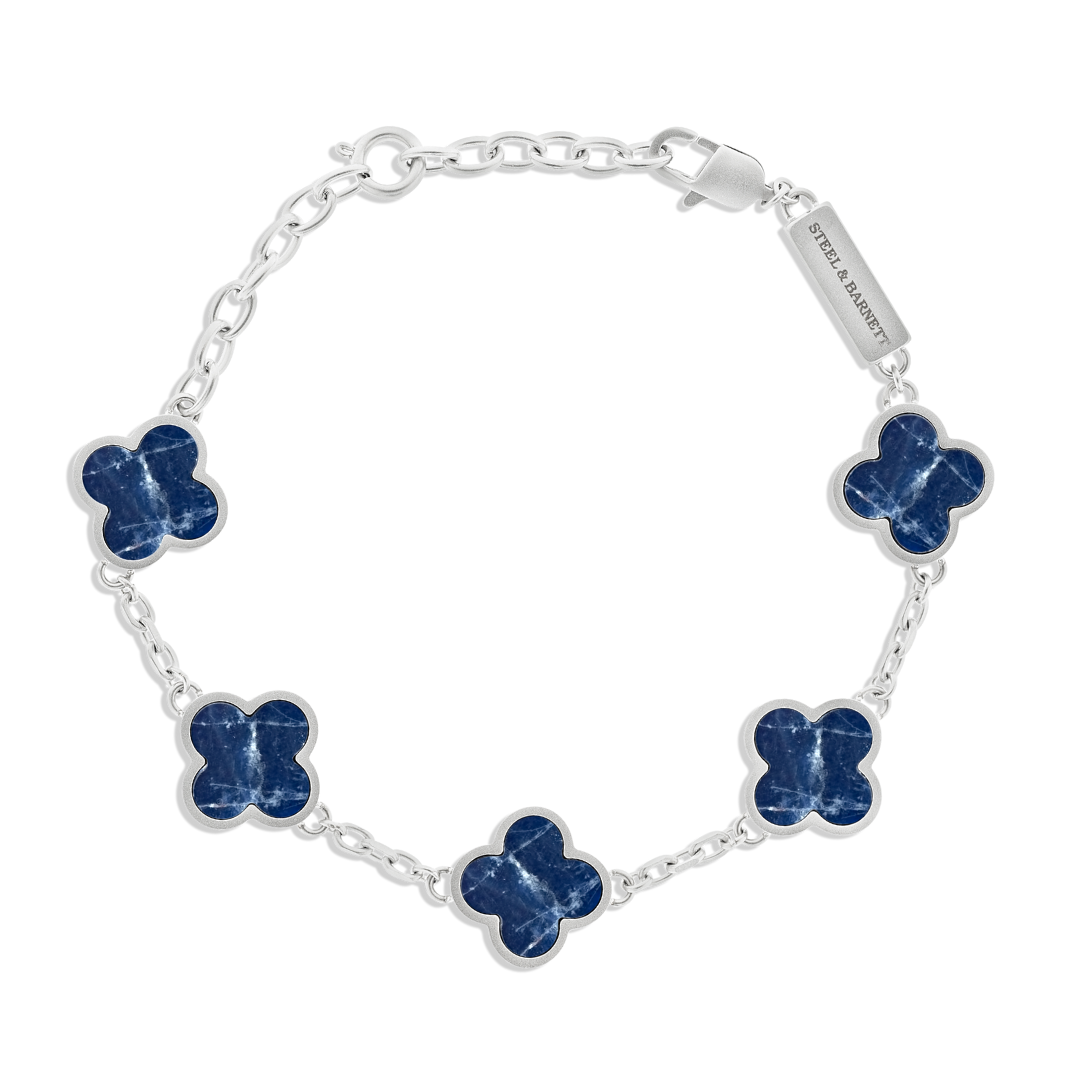 Clover Gemstone Bracelet Sodalite