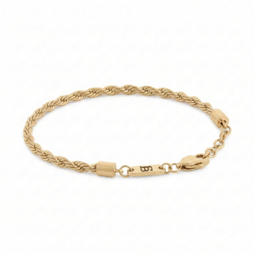 Verstelbare touwkettingarmband van 18k verguld