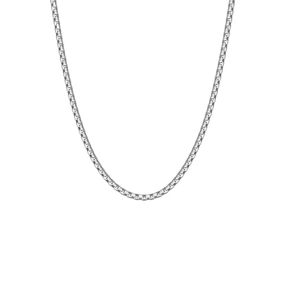 Boxed Chain Necklace Silver Adjustable 50-60cm/20-24' stainless steel jewelry for men steel and barnett