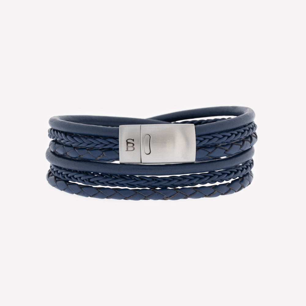 Bonacci Leather Bracelet Blue