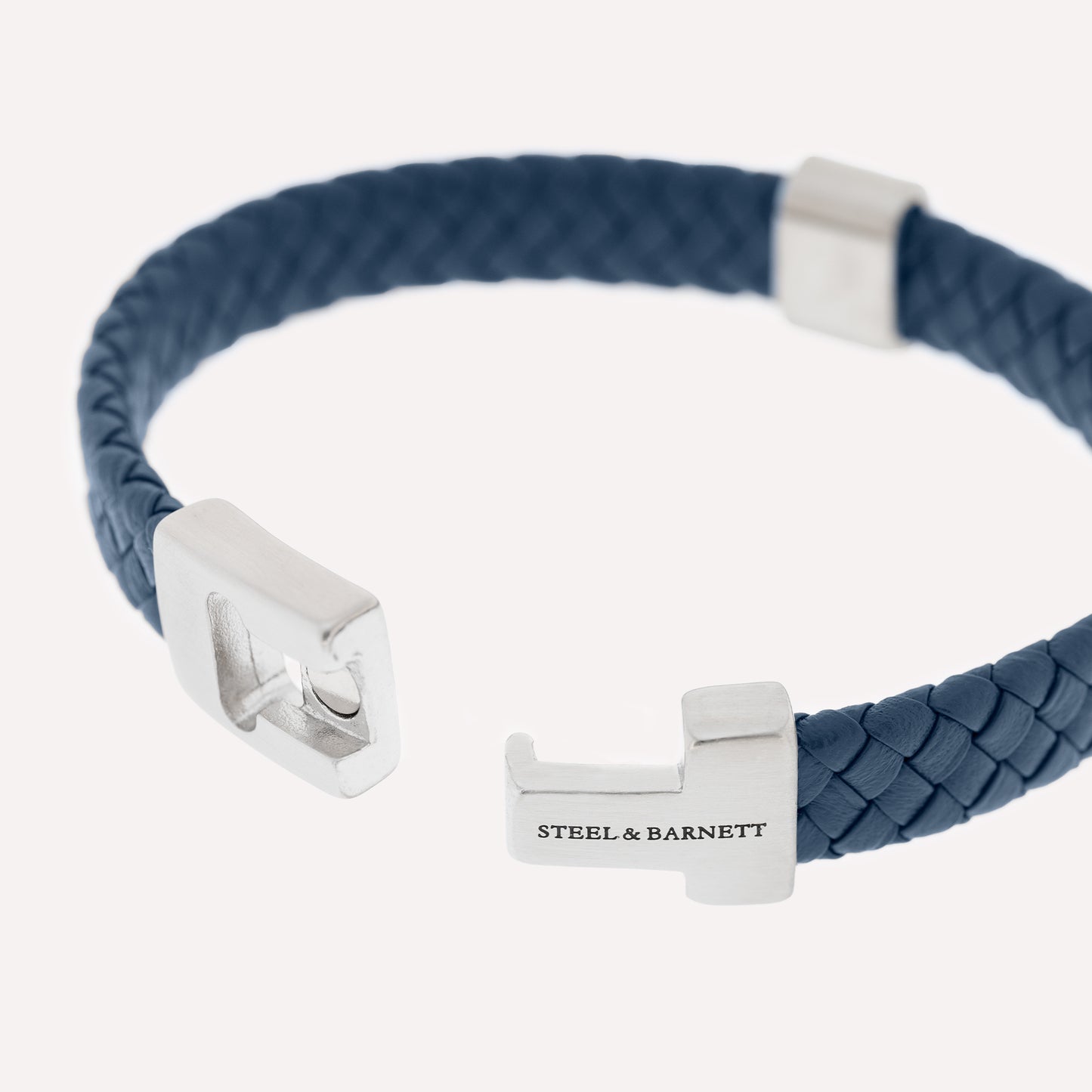 blue leather bracelet for men jewelry for him stainless steel clasp steel and barnettHarrison Nappa Leather Bracelet Blue