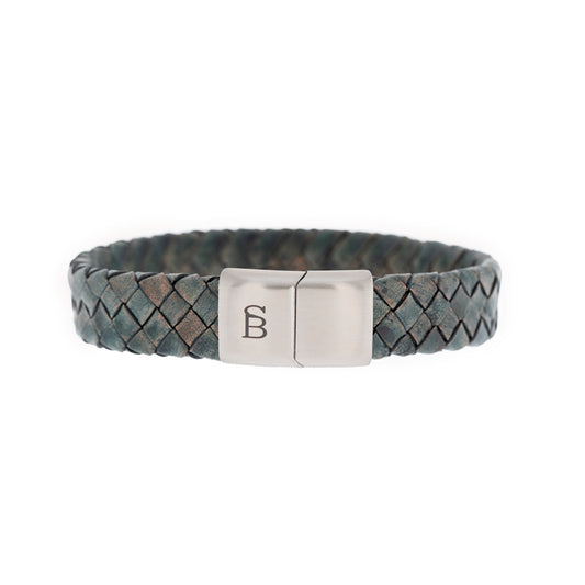 Preston Leather Bracelet Matt Green