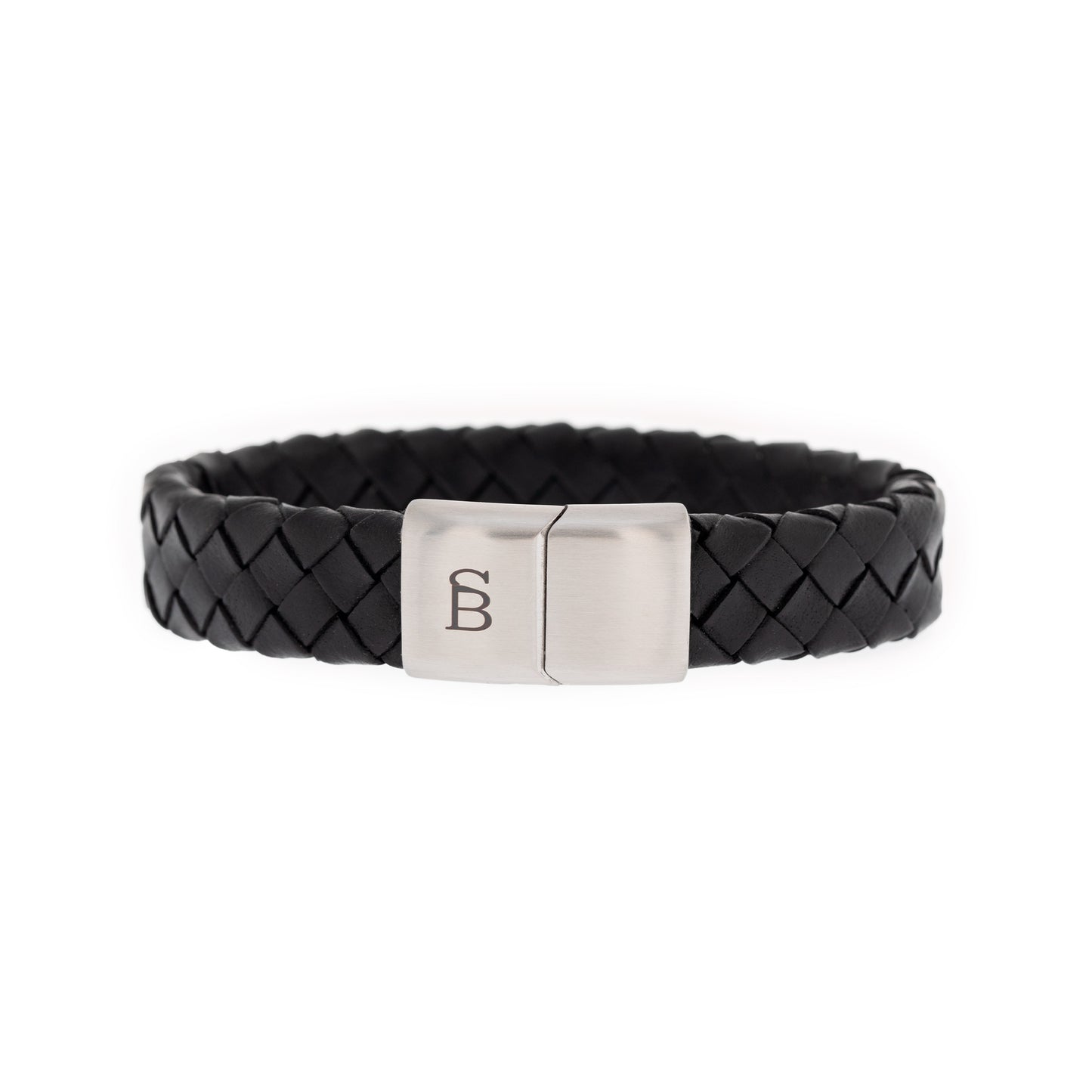 Preston Leren Armband Mat Zwart