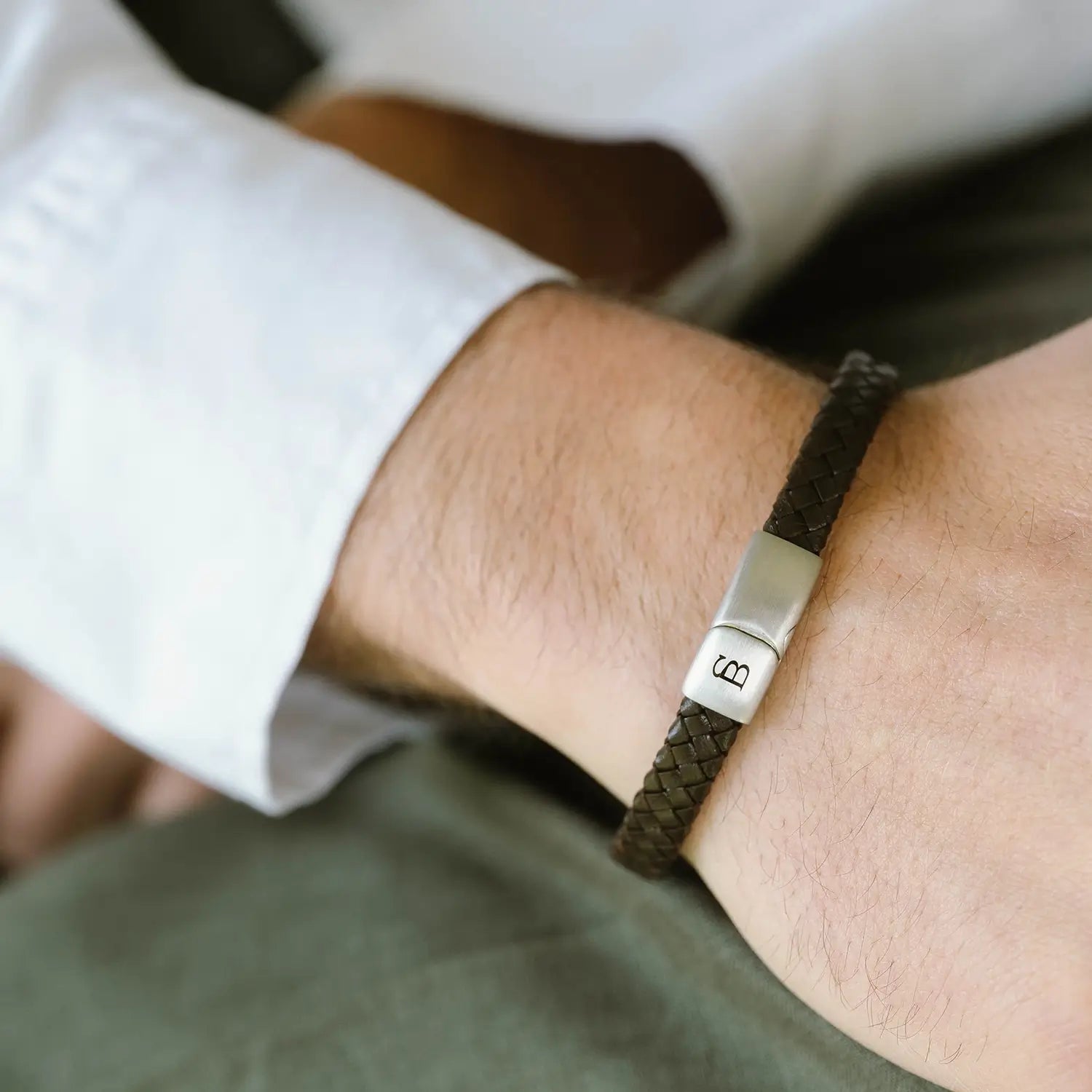 Riley Leather Bracelet Brown
