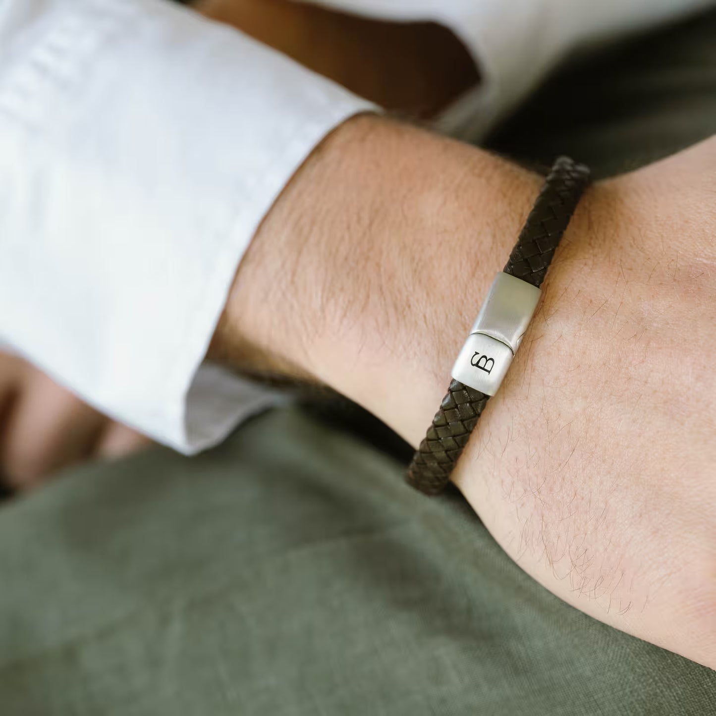 Riley Leather Bracelet Brown