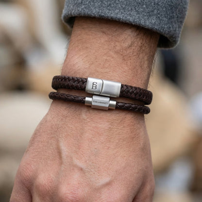 Leather Duo Set Brown