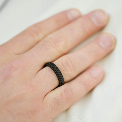 matt black stainless steel ring thin ring minimal jewelry steel and barnett
