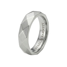 Men's Facet Band Ring In Stainless Steel
