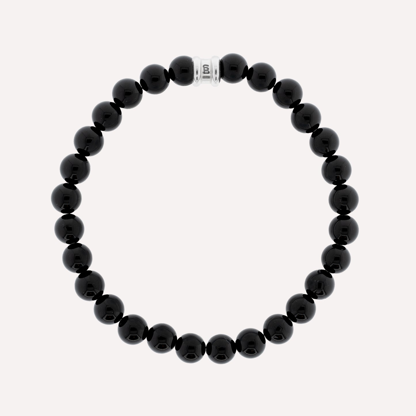 gemstone bracelet black stones from steel and barnett