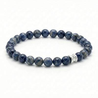 8mm Round Sodalite Gemstone Beaded Bracelet