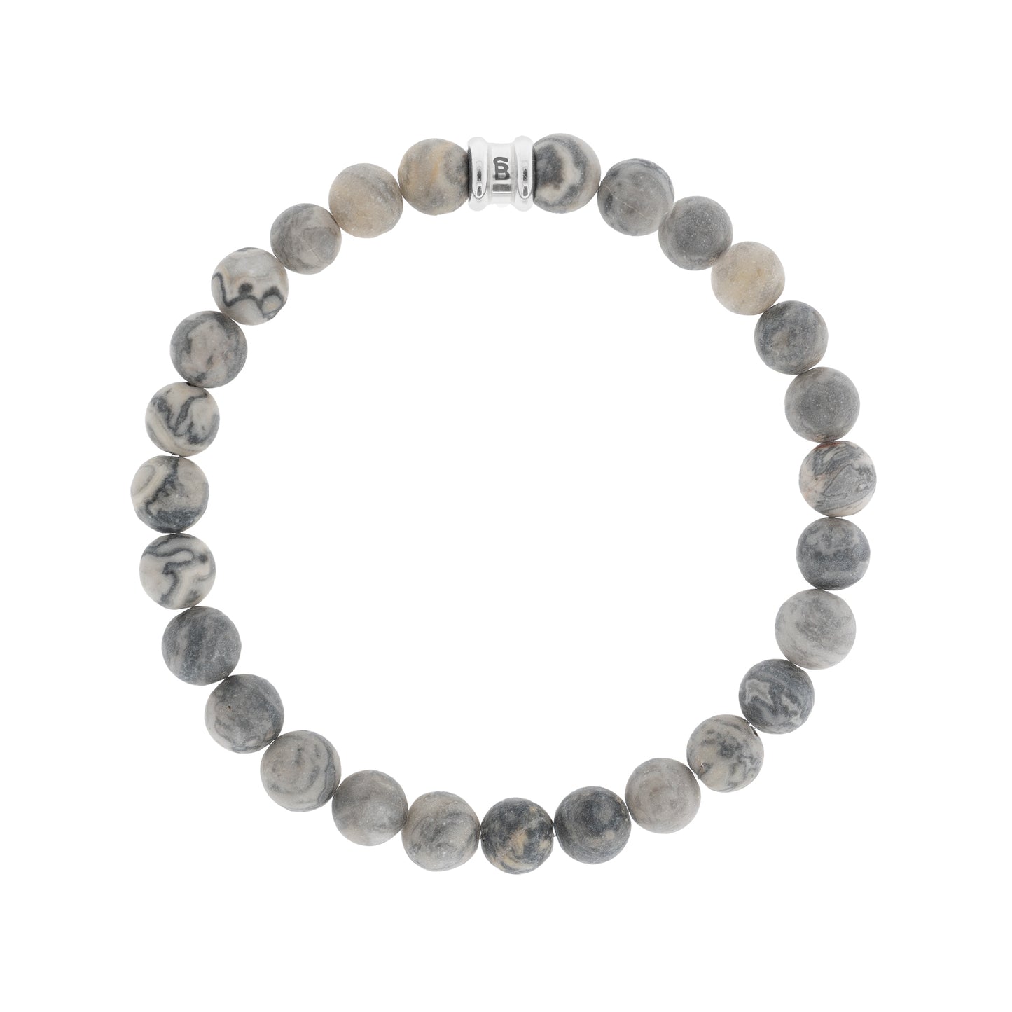 matt smoky gray stone bracelet from steel and barnett