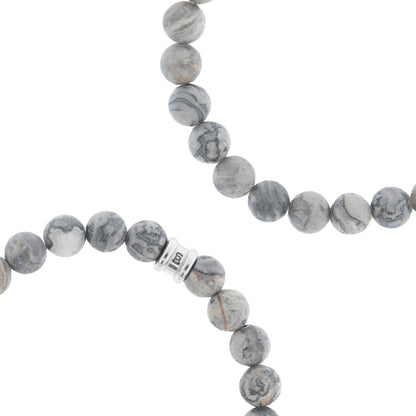 matt smoky gray stone bracelet from steel and barnett