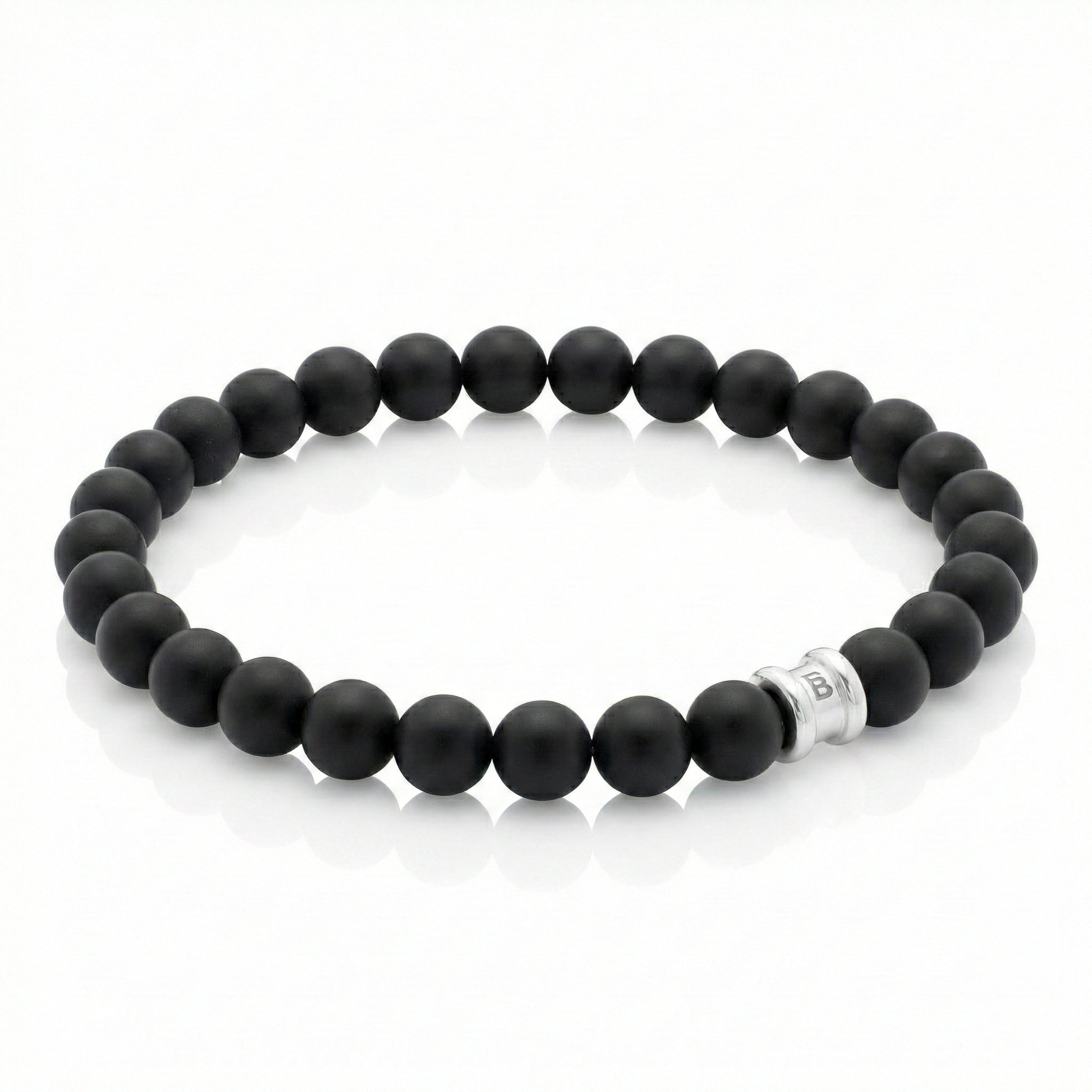 Men's Black Onyx Bracelets | STEEL & BARNETT