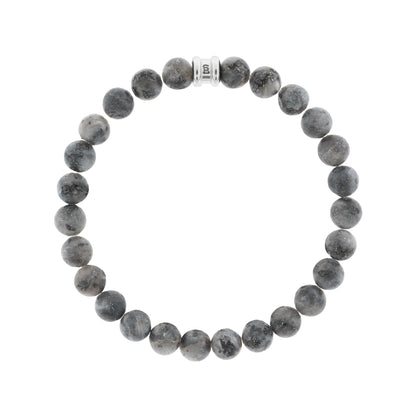 grey stone bracelet for men gemstone stainless steel gifts for him