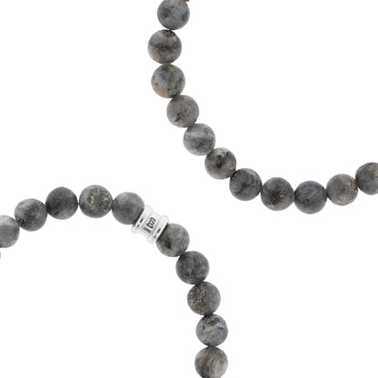 grey stone bracelet for men gemstone stainless steel gifts for him