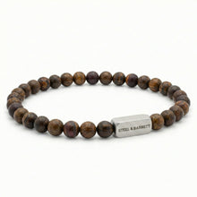 6mm Round Matte Bronzite Gemstone Bead Bracelet
