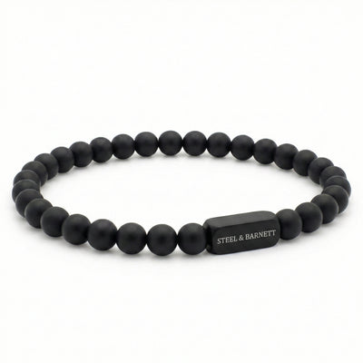 6mm Round Black Edition Onyx Gemstone Bead Bracelet