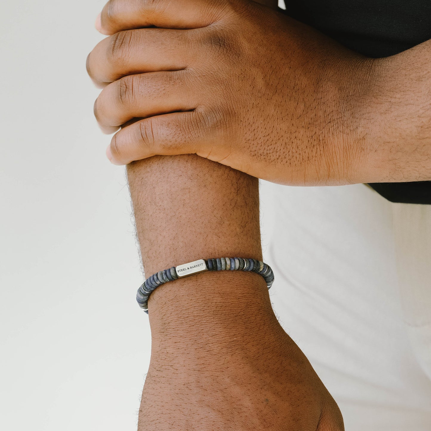 blue stone bracelet for men summer bracelets sodalite stone steel and barnett