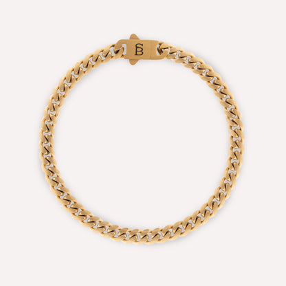 gold bracelet for men stainless steel waterpfroof steel and barnett Svelte Stephen 5mm Chain Bracelet