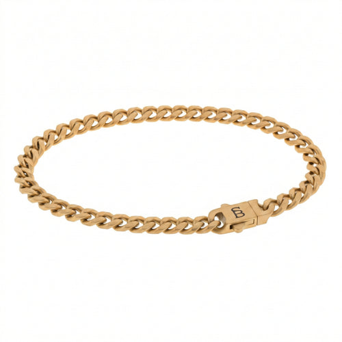 Link Chain Bracelet In Plated 18K Gold