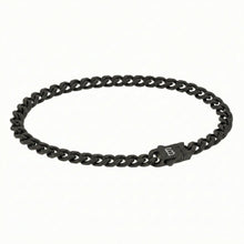 Link Chain Bracelet In Black Stainless Steel